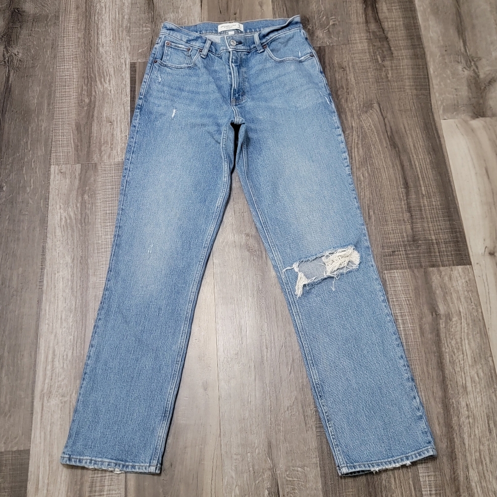 Abercrombie & Fitch 90's Straight Low Rise Curve Love Jeans